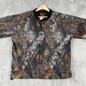 Stearns Dry Wear Hunting Jacket Mens Sz Large Realtree Camo Hardwoods Snap